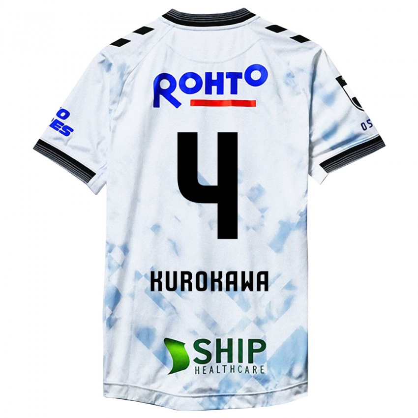 Niño Camiseta Keisuke Kurokawa #4 Blanco Negro 2ª Equipación 2024/25 La Camisa Argentina