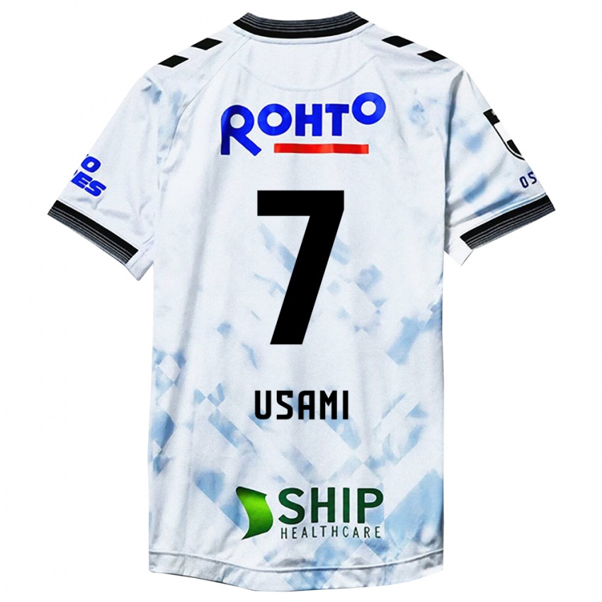 Niño Camiseta Takashi Usami #7 Blanco Negro 2ª Equipación 2024/25 La Camisa Argentina