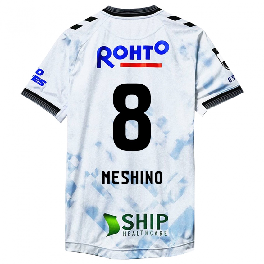 Niño Camiseta Ryotaro Meshino #8 Blanco Negro 2ª Equipación 2024/25 La Camisa Argentina