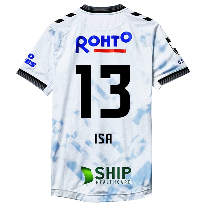 Niño Camiseta Isa Sakamoto #13 Blanco Negro 2ª Equipación 2024/25 La Camisa Argentina