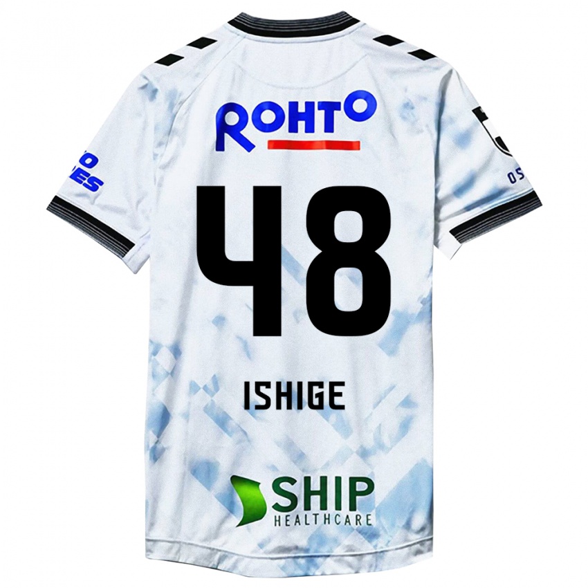 Niño Camiseta Hideki Ishige #48 Blanco Negro 2ª Equipación 2024/25 La Camisa Argentina