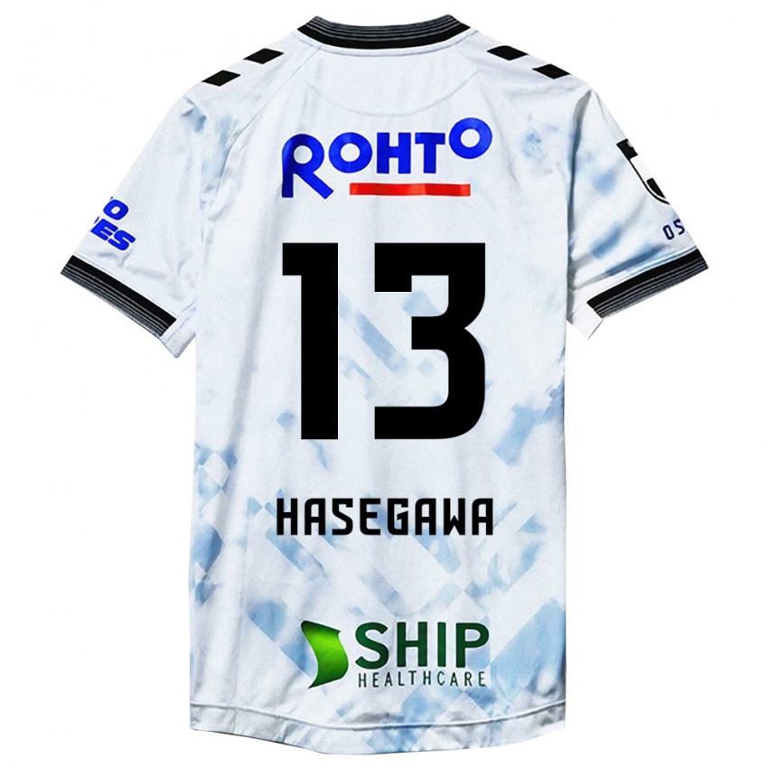 Niño Camiseta Kosei Hasegawa #13 Blanco Negro 2ª Equipación 2024/25 La Camisa Argentina