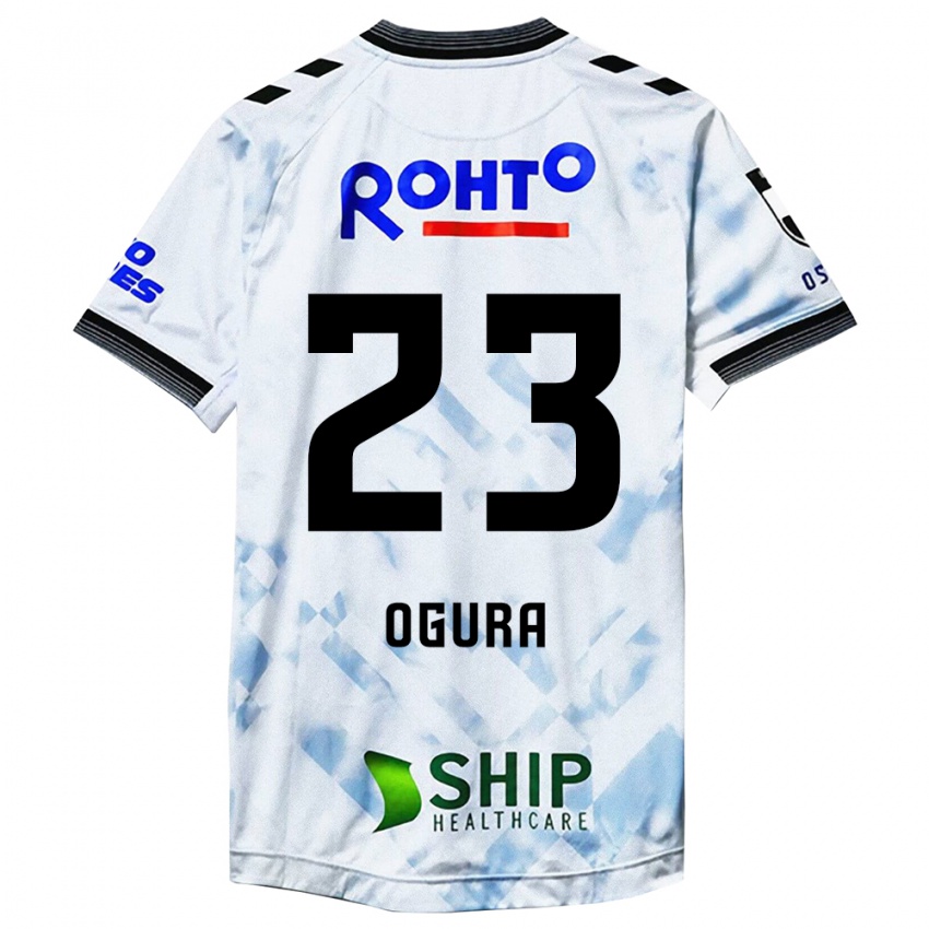 Niño Camiseta Shimpei Ogura #23 Blanco Negro 2ª Equipación 2024/25 La Camisa Argentina