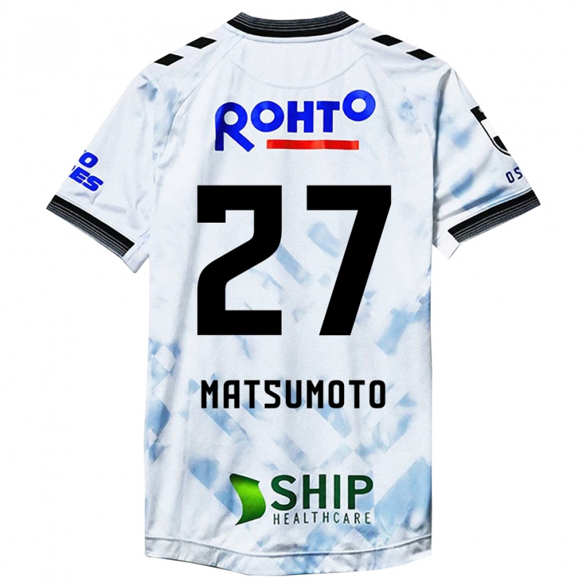 Niño Camiseta Kensaku Matsumoto #27 Blanco Negro 2ª Equipación 2024/25 La Camisa Argentina