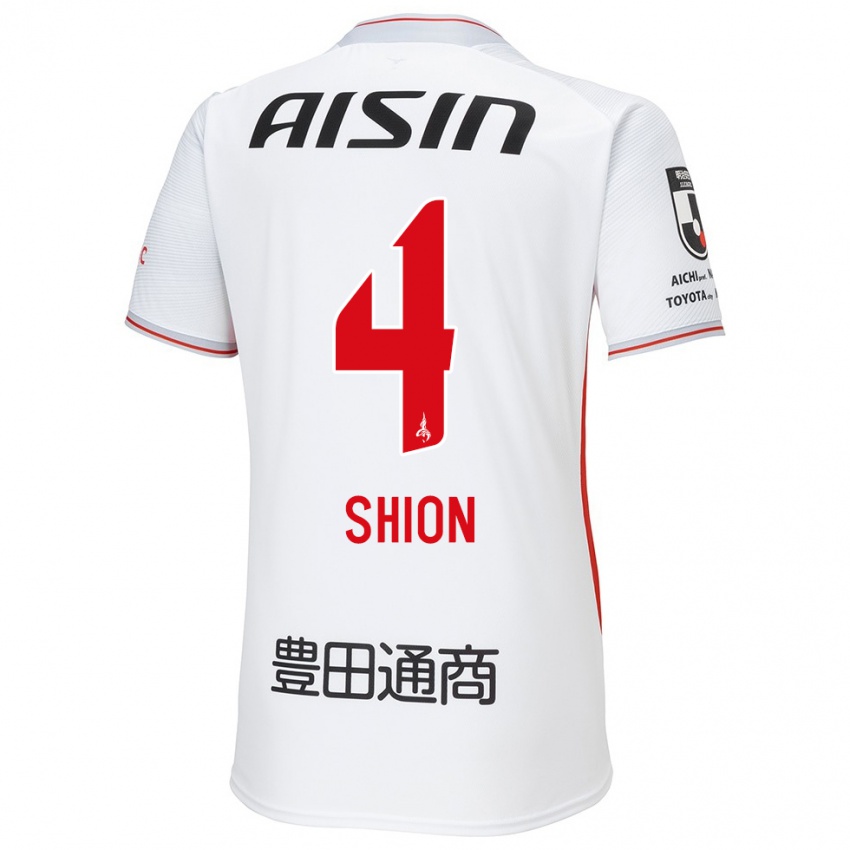 Niño Camiseta Shion Inoue #4 Blanco Amarillo Rojo 2ª Equipación 2024/25 La Camisa Argentina