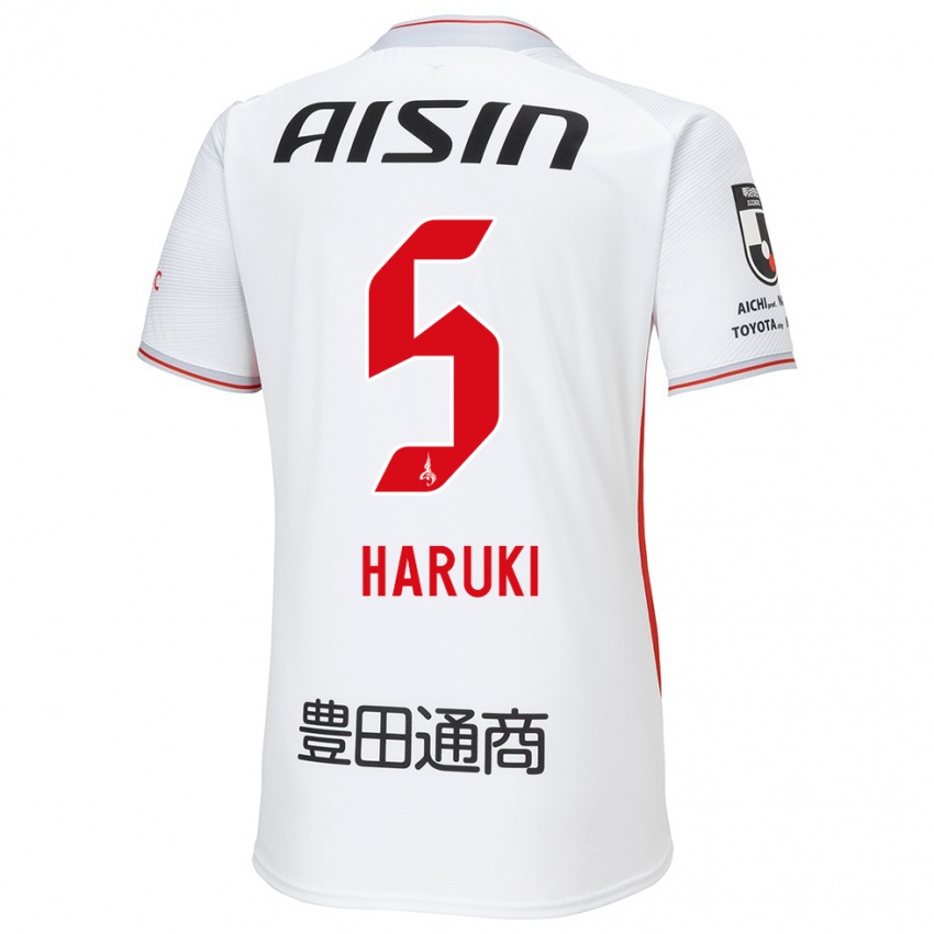 Niño Camiseta Haruki Yoshida #5 Blanco Amarillo Rojo 2ª Equipación 2024/25 La Camisa Argentina