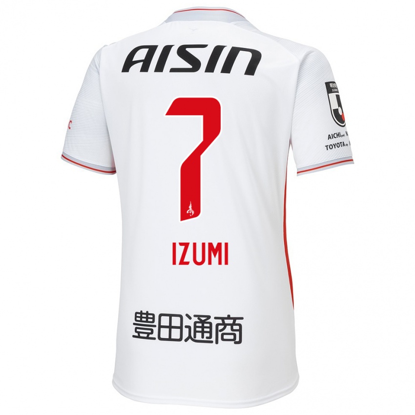 Niño Camiseta Ryuji Izumi #7 Blanco Amarillo Rojo 2ª Equipación 2024/25 La Camisa Argentina