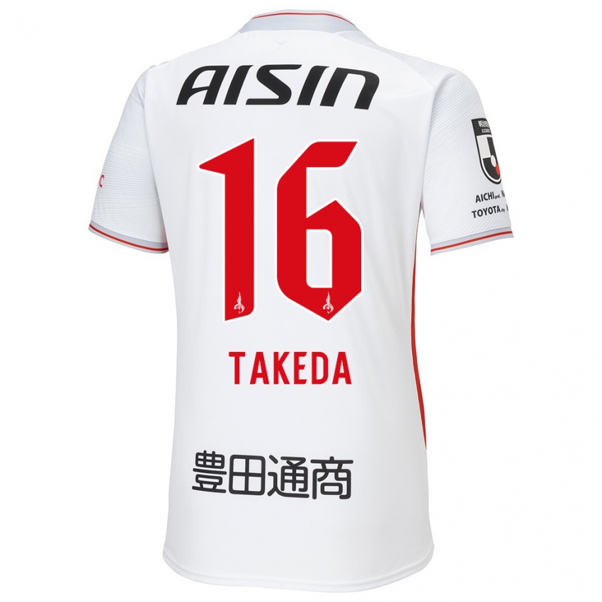 Niño Camiseta Yohei Takeda #16 Blanco Amarillo Rojo 2ª Equipación 2024/25 La Camisa Argentina