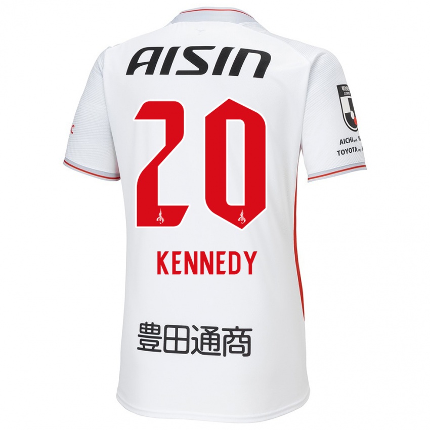 Niño Camiseta Kennedy Egbus Mikuni #20 Blanco Amarillo Rojo 2ª Equipación 2024/25 La Camisa Argentina