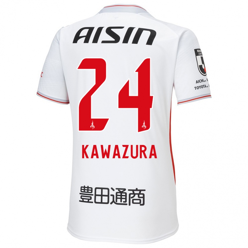 Niño Camiseta Akinari Kawazura #24 Blanco Amarillo Rojo 2ª Equipación 2024/25 La Camisa Argentina