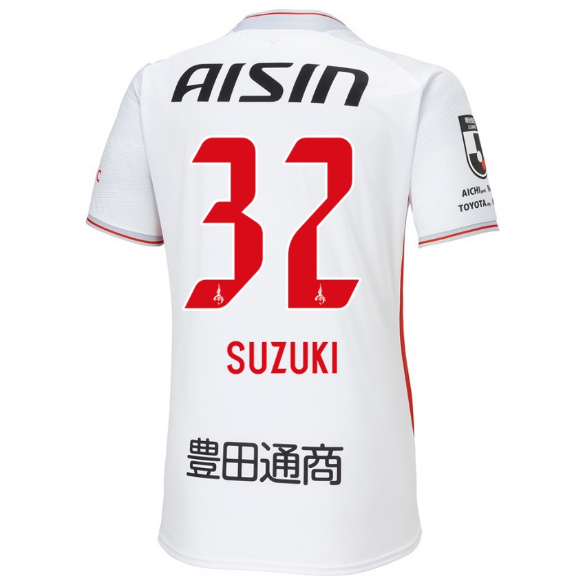 Niño Camiseta Haruto Suzuki #32 Blanco Amarillo Rojo 2ª Equipación 2024/25 La Camisa Argentina