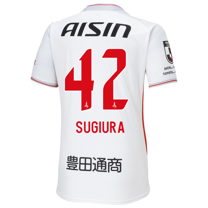 Niño Camiseta Shungo Sugiura #42 Blanco Amarillo Rojo 2ª Equipación 2024/25 La Camisa Argentina