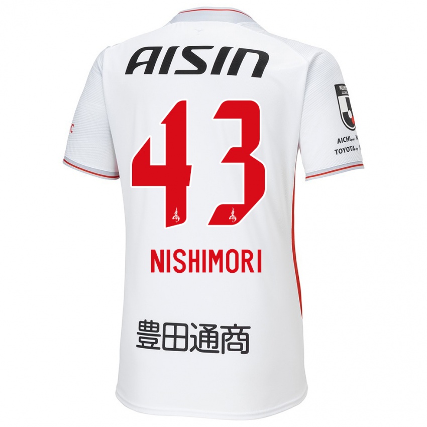 Niño Camiseta Yuto Nishimori #43 Blanco Amarillo Rojo 2ª Equipación 2024/25 La Camisa Argentina