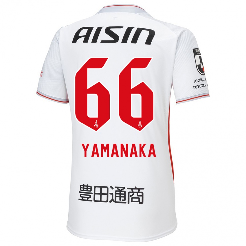 Niño Camiseta Ryosuke Yamanaka #66 Blanco Amarillo Rojo 2ª Equipación 2024/25 La Camisa Argentina