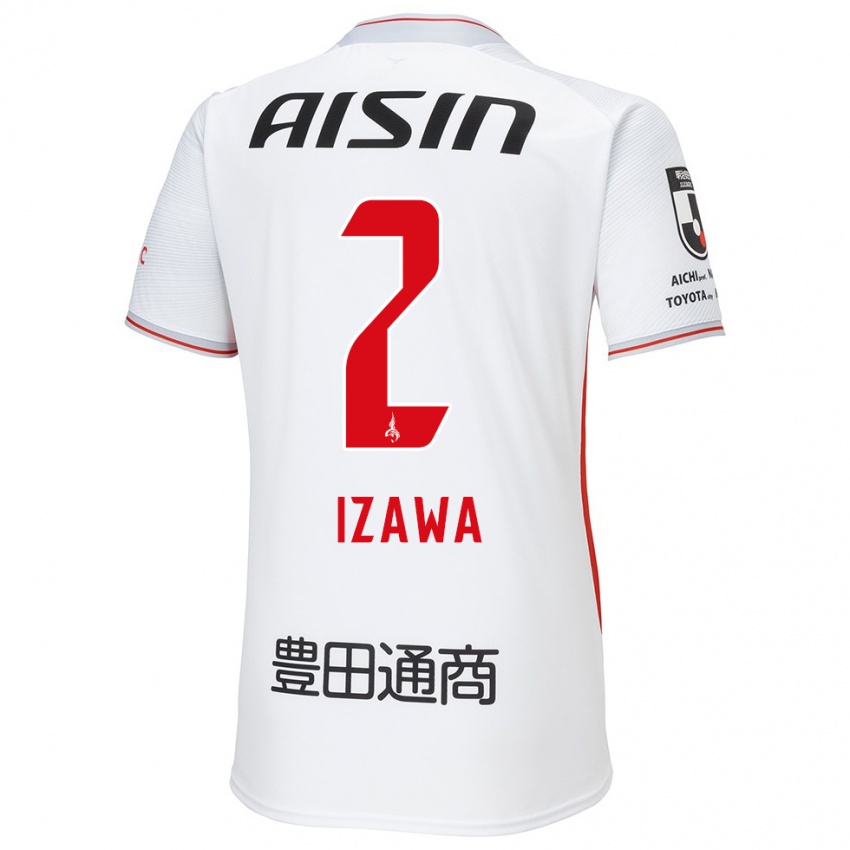 Niño Camiseta Shuto Izawa #2 Blanco Amarillo Rojo 2ª Equipación 2024/25 La Camisa Argentina