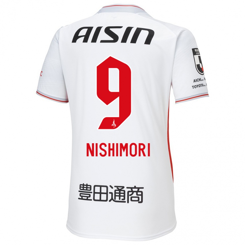 Niño Camiseta Naoto Nishimori #9 Blanco Amarillo Rojo 2ª Equipación 2024/25 La Camisa Argentina