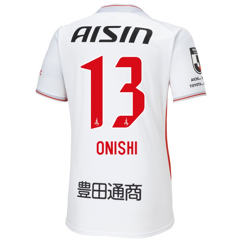 Niño Camiseta Ritsu Onishi #13 Blanco Amarillo Rojo 2ª Equipación 2024/25 La Camisa Argentina