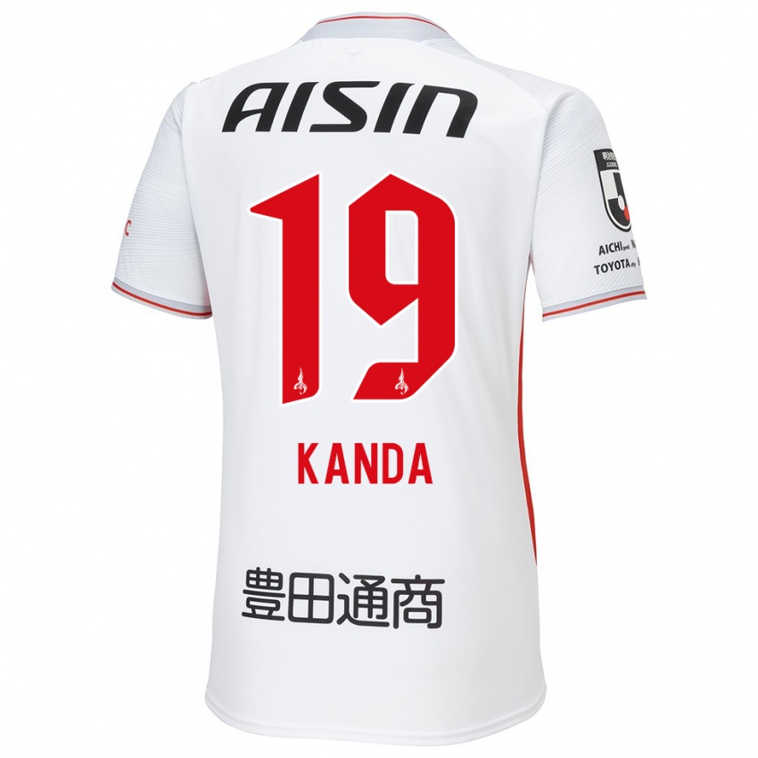 Niño Camiseta Ryu Kanda #19 Blanco Amarillo Rojo 2ª Equipación 2024/25 La Camisa Argentina