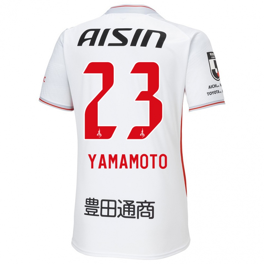 Niño Camiseta Haruki Yamamoto #23 Blanco Amarillo Rojo 2ª Equipación 2024/25 La Camisa Argentina