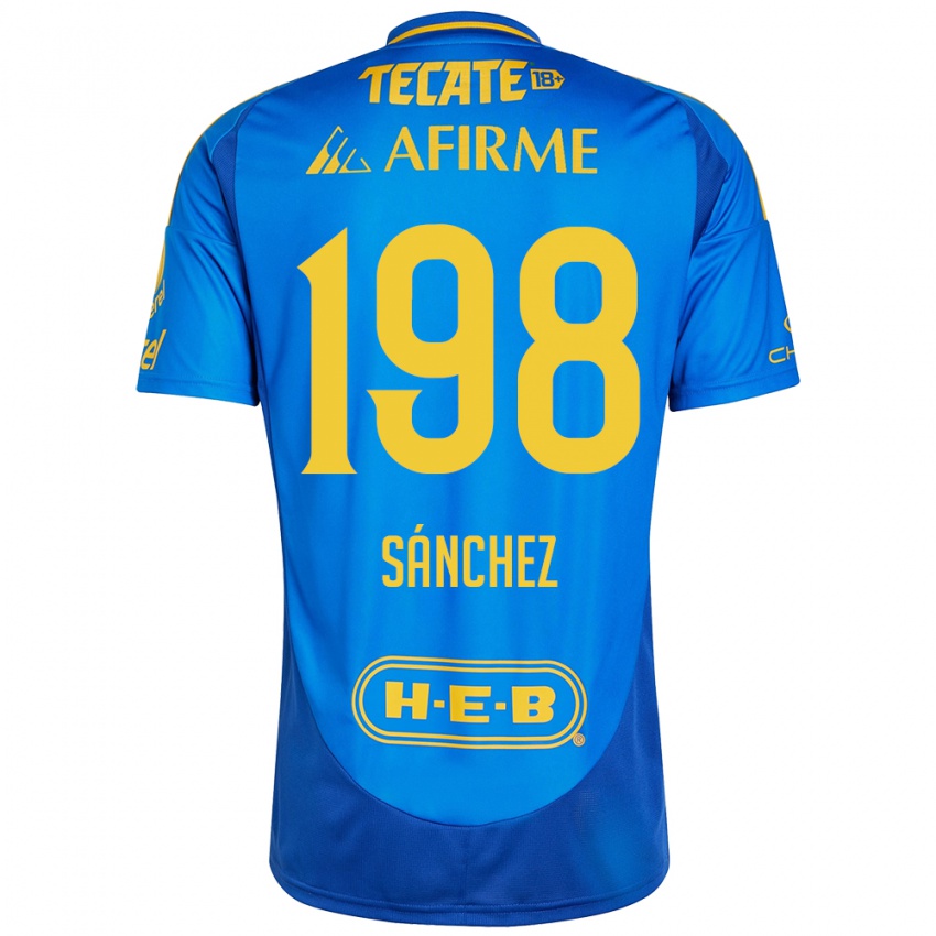 Niño Camiseta Diego Sánchez #198 Azul Amarillo 2ª Equipación 2024/25 La Camisa Argentina