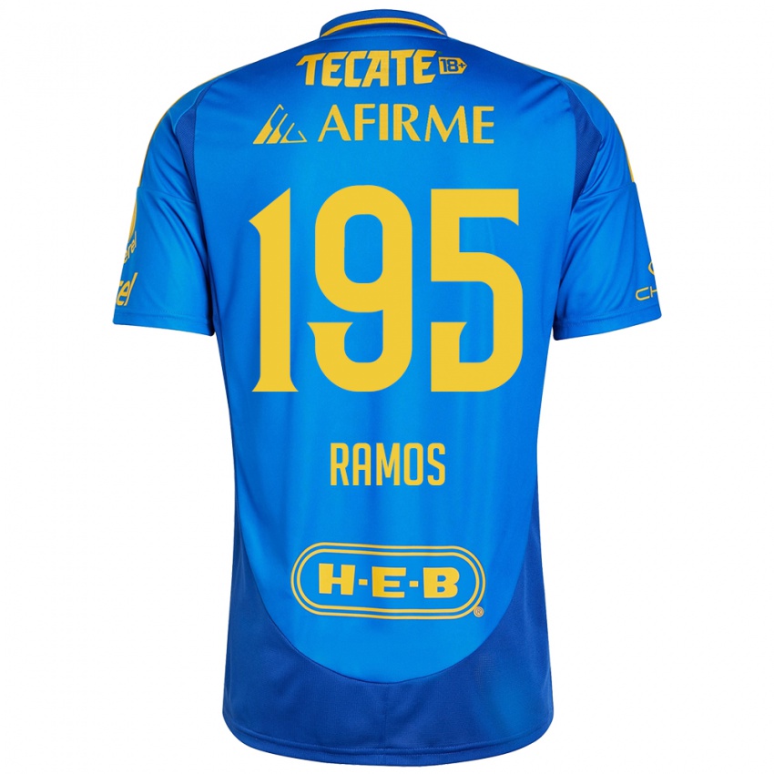 Niño Camiseta Rodrigo Ramos #195 Azul Amarillo 2ª Equipación 2024/25 La Camisa Argentina