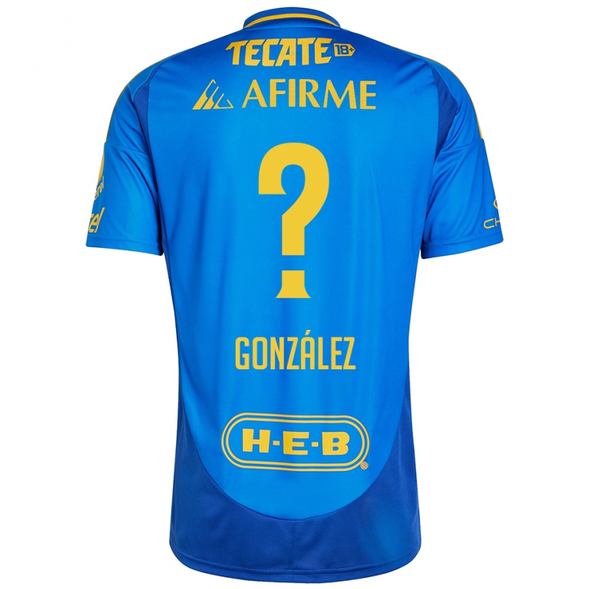 Niño Camiseta Fernando González #0 Azul Amarillo 2ª Equipación 2024/25 La Camisa Argentina