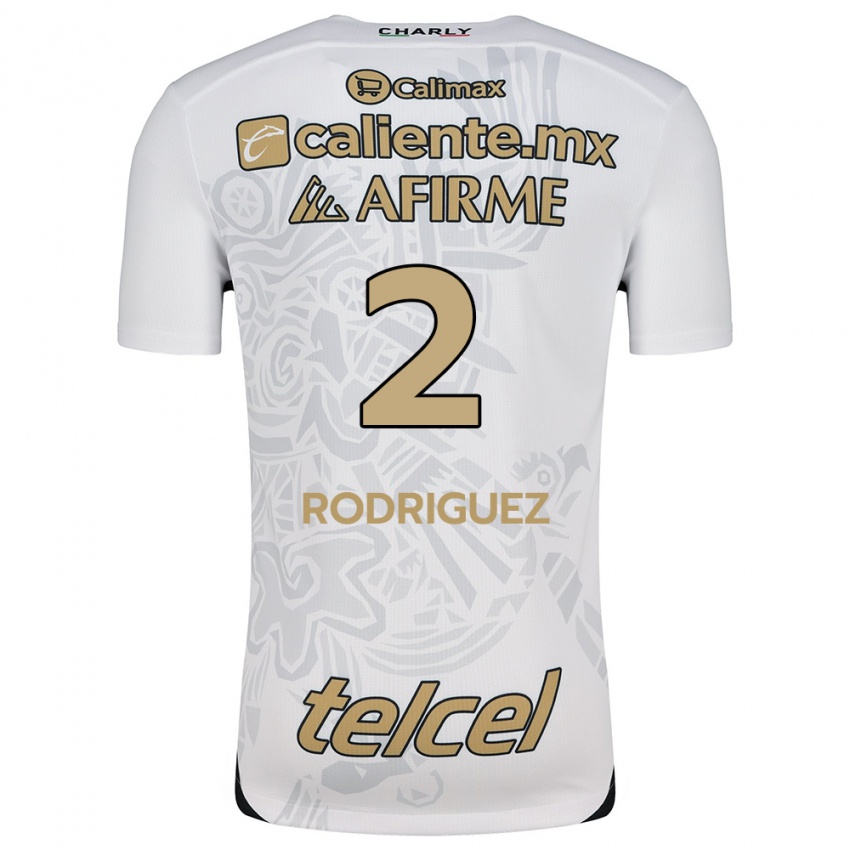 Niño Camiseta Antonio Rodríguez #2 Blanco Negro 2ª Equipación 2024/25 La Camisa Argentina