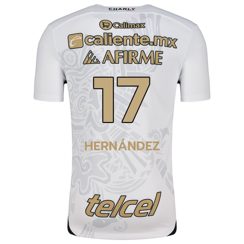 Niño Camiseta Rubén Hernández #17 Blanco Negro 2ª Equipación 2024/25 La Camisa Argentina