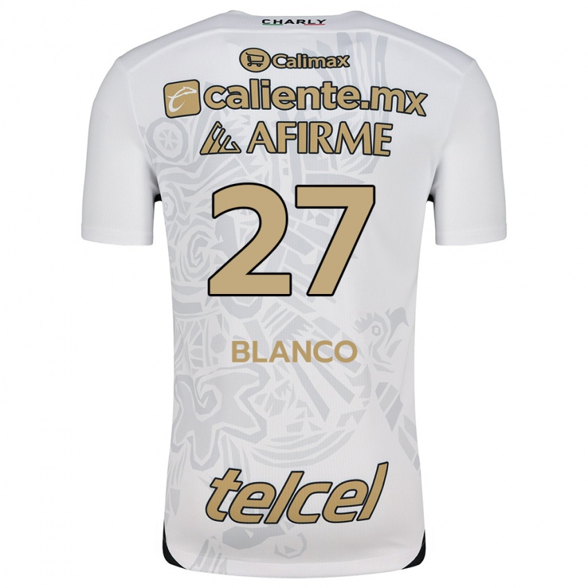 Niño Camiseta Domingo Blanco #27 Blanco Negro 2ª Equipación 2024/25 La Camisa Argentina