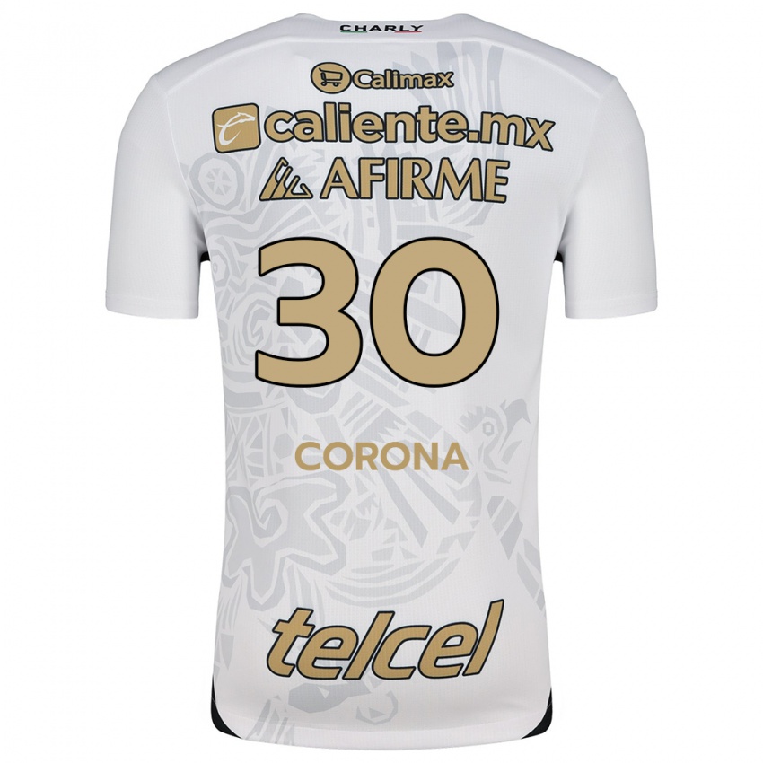 Niño Camiseta Jesús Corona #30 Blanco Negro 2ª Equipación 2024/25 La Camisa Argentina