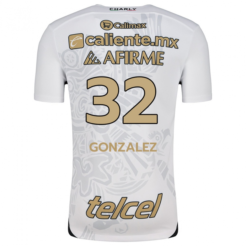 Niño Camiseta Carlos Gonzalez #32 Blanco Negro 2ª Equipación 2024/25 La Camisa Argentina