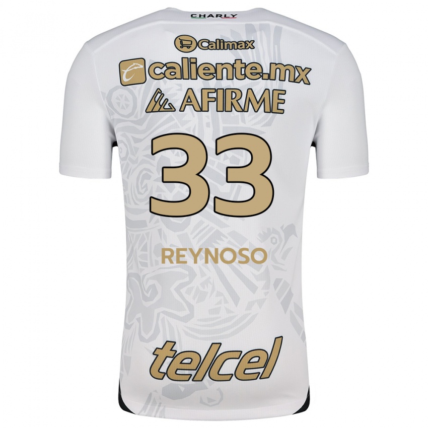 Niño Camiseta Emanuel Reynoso #33 Blanco Negro 2ª Equipación 2024/25 La Camisa Argentina