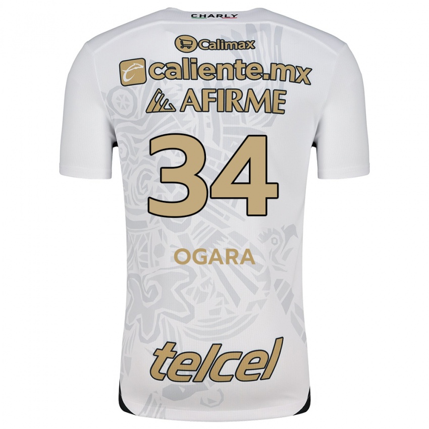 Niño Camiseta Gerson Ogara #34 Blanco Negro 2ª Equipación 2024/25 La Camisa Argentina