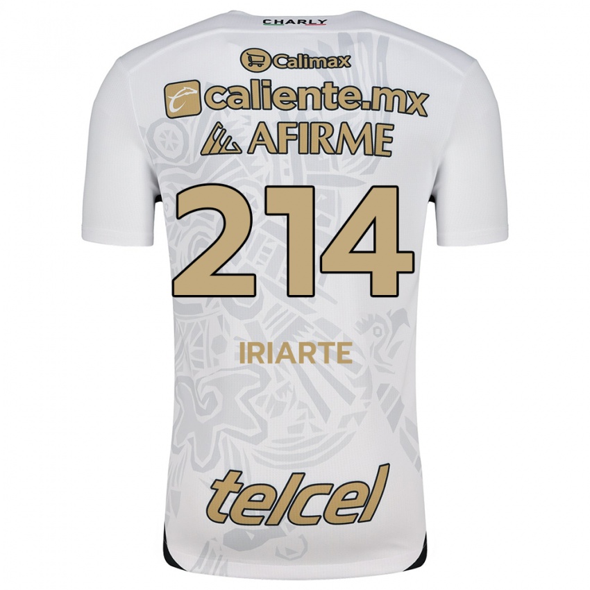 Niño Camiseta Oliver Iriarte #214 Blanco Negro 2ª Equipación 2024/25 La Camisa Argentina