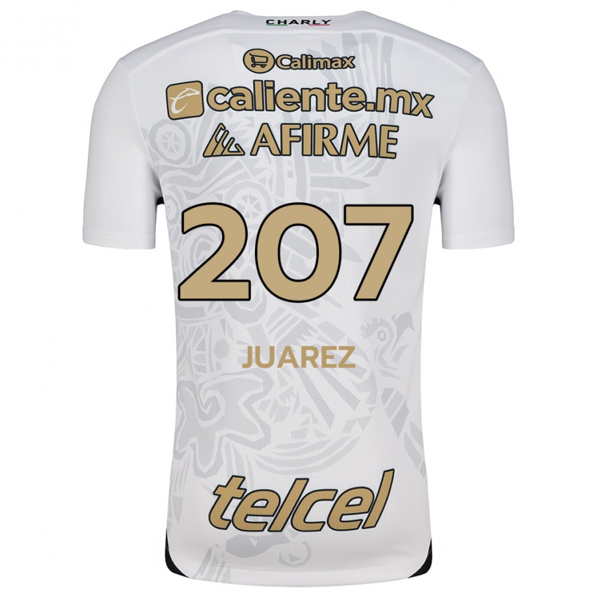 Niño Camiseta José Juárez #207 Blanco Negro 2ª Equipación 2024/25 La Camisa Argentina