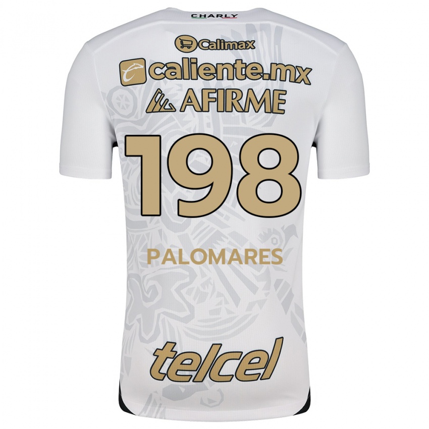 Niño Camiseta Ramón Palomares #198 Blanco Negro 2ª Equipación 2024/25 La Camisa Argentina