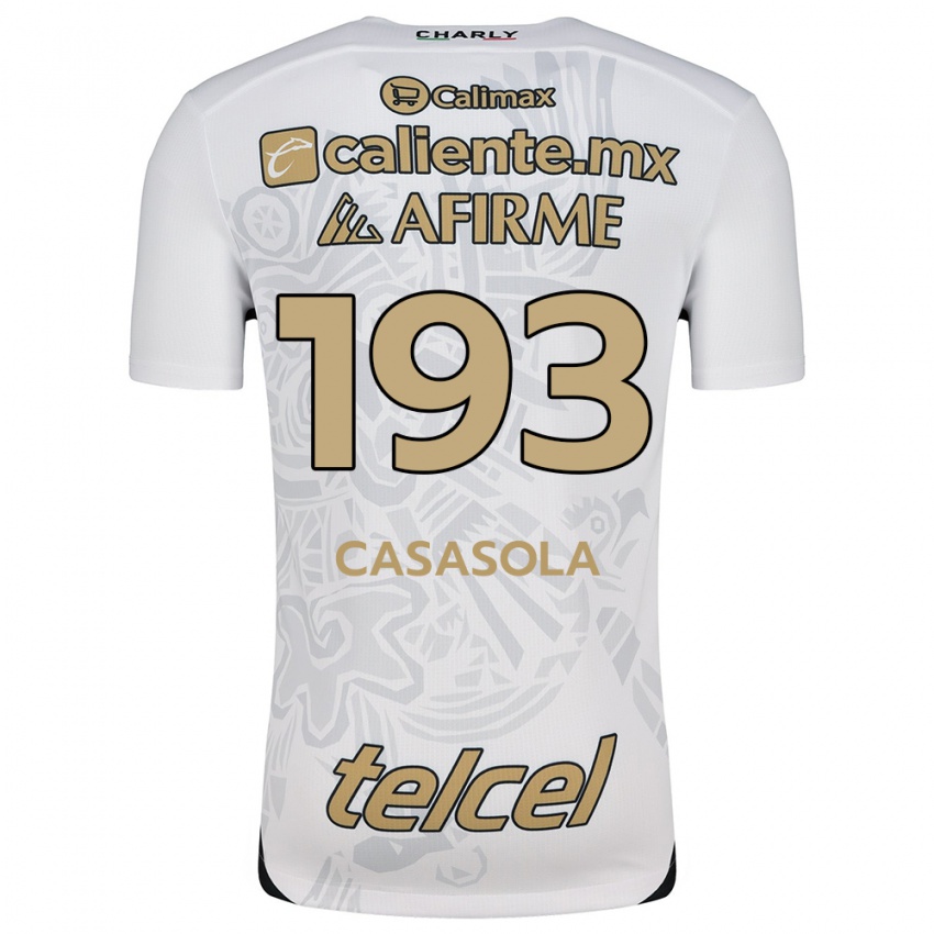 Niño Camiseta Axel Casasola #193 Blanco Negro 2ª Equipación 2024/25 La Camisa Argentina