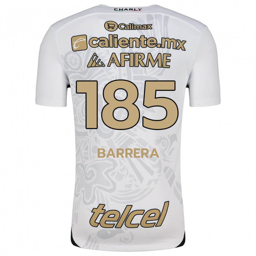 Niño Camiseta Geonathan Barrera #185 Blanco Negro 2ª Equipación 2024/25 La Camisa Argentina