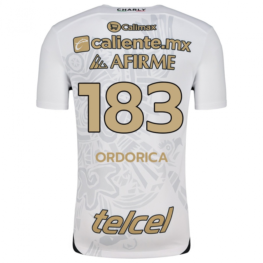 Niño Camiseta Brandon Ordorica #183 Blanco Negro 2ª Equipación 2024/25 La Camisa Argentina