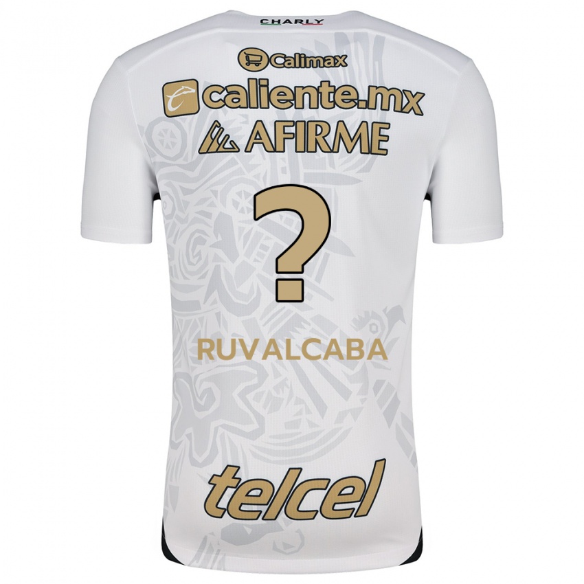 Niño Camiseta Ignacio Ruvalcaba #0 Blanco Negro 2ª Equipación 2024/25 La Camisa Argentina