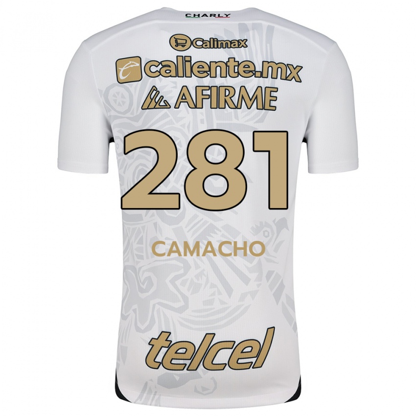 Niño Camiseta Javier Camacho #281 Blanco Negro 2ª Equipación 2024/25 La Camisa Argentina