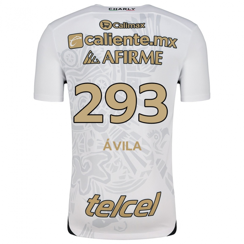 Niño Camiseta Daniel Ávila #293 Blanco Negro 2ª Equipación 2024/25 La Camisa Argentina