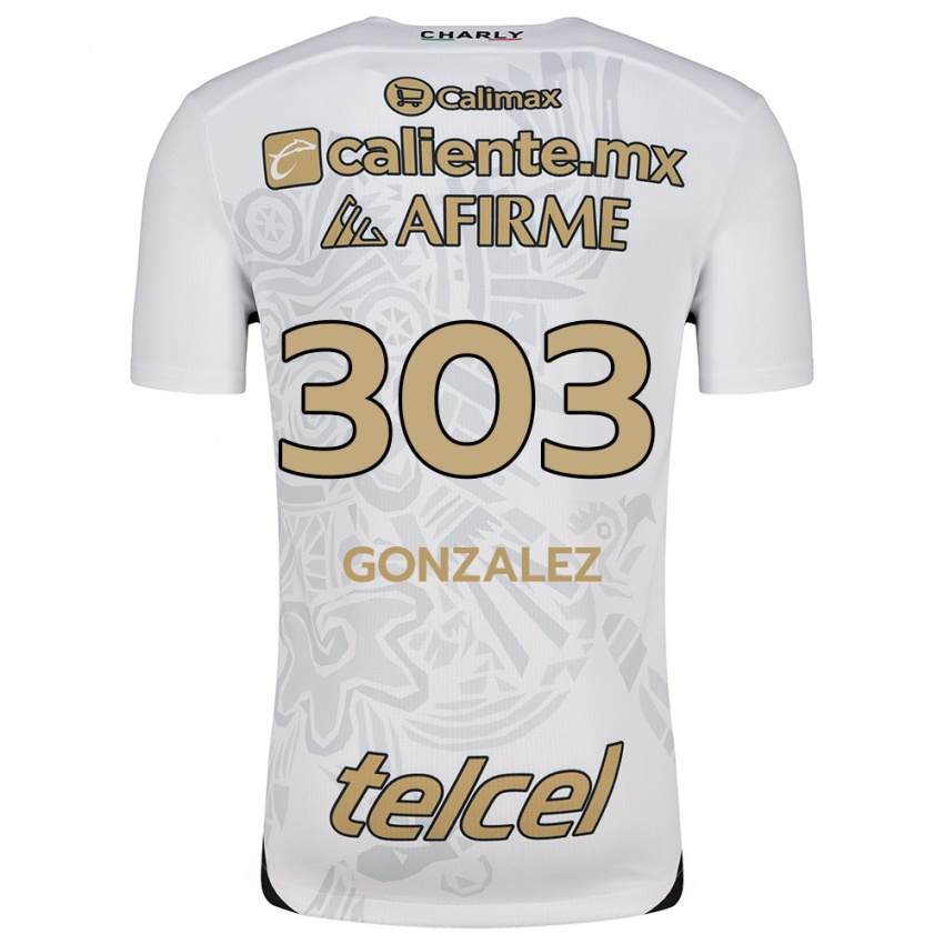 Niño Camiseta Osmar González #303 Blanco Negro 2ª Equipación 2024/25 La Camisa Argentina