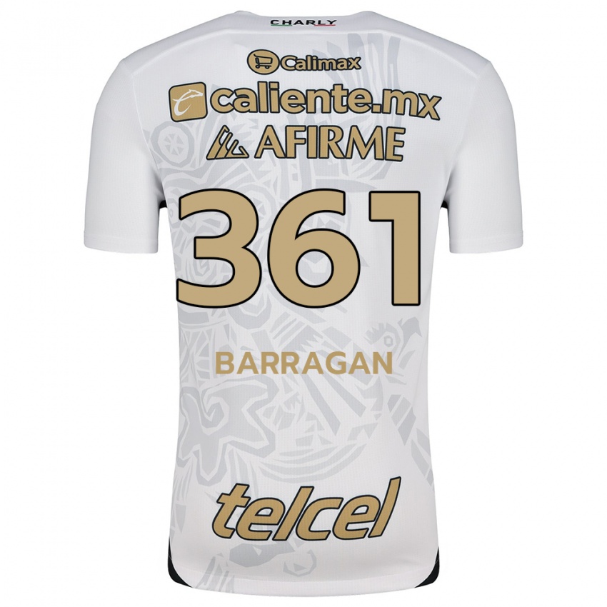 Niño Camiseta Jesús Barragán #361 Blanco Negro 2ª Equipación 2024/25 La Camisa Argentina