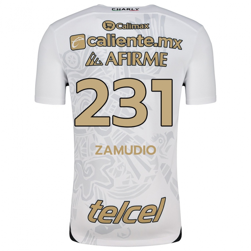 Niño Camiseta Irwin Zamudio #231 Blanco Negro 2ª Equipación 2024/25 La Camisa Argentina