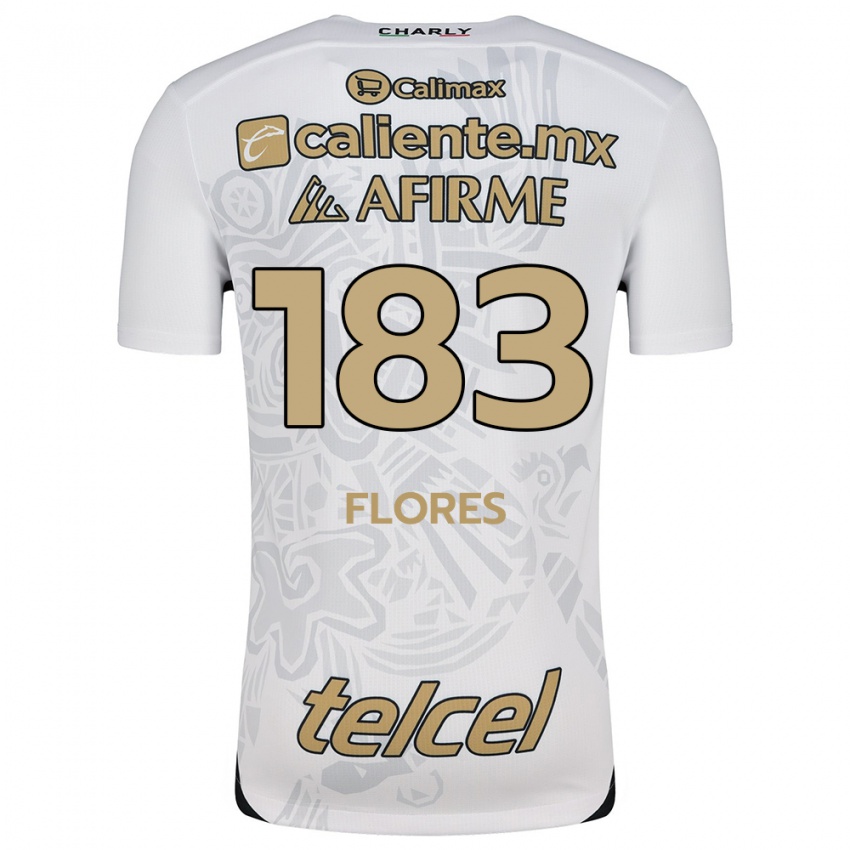 Niño Camiseta Abraham Flores #183 Blanco Negro 2ª Equipación 2024/25 La Camisa Argentina