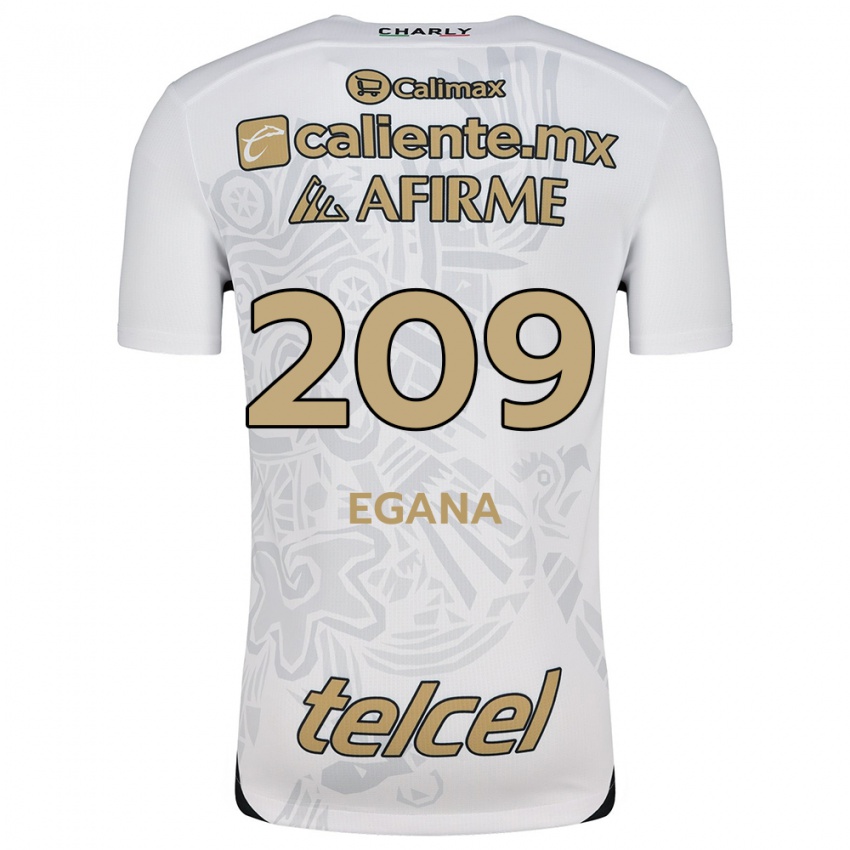 Niño Camiseta Arath Egaña #209 Blanco Negro 2ª Equipación 2024/25 La Camisa Argentina