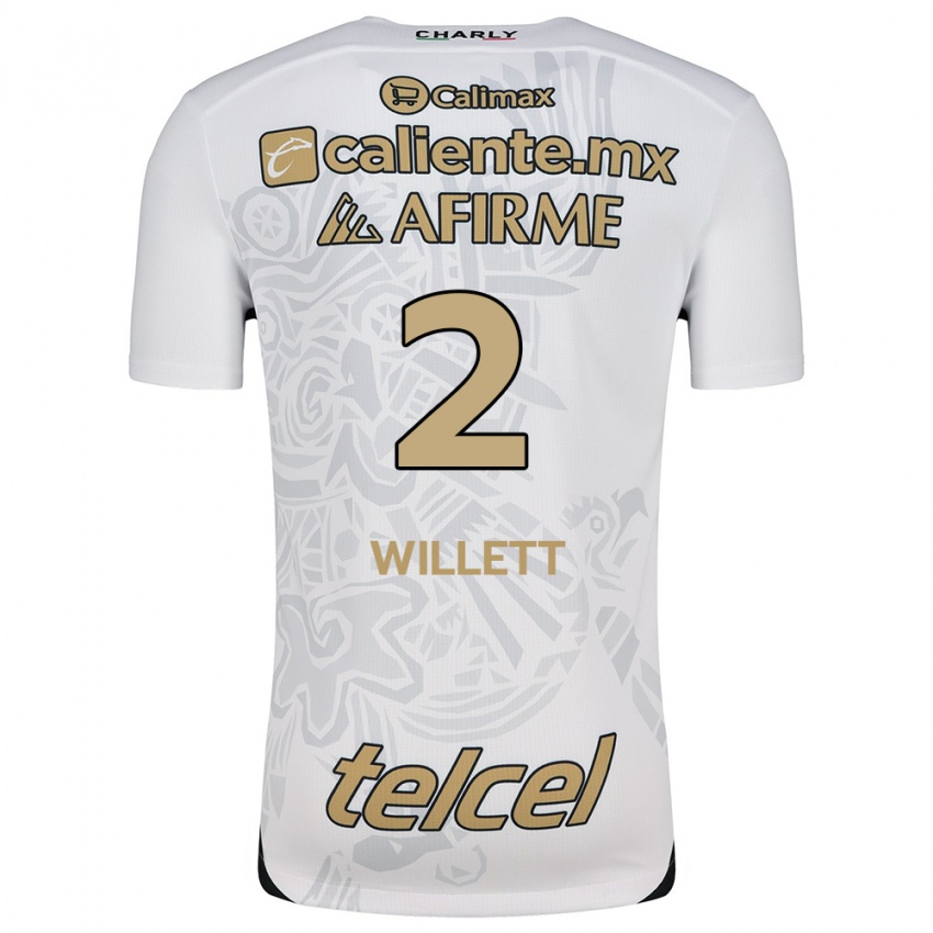 Niño Camiseta Adyson Willett #2 Blanco Negro 2ª Equipación 2024/25 La Camisa Argentina