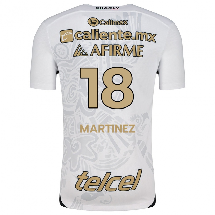 Niño Camiseta Natividad Martínez #18 Blanco Negro 2ª Equipación 2024/25 La Camisa Argentina