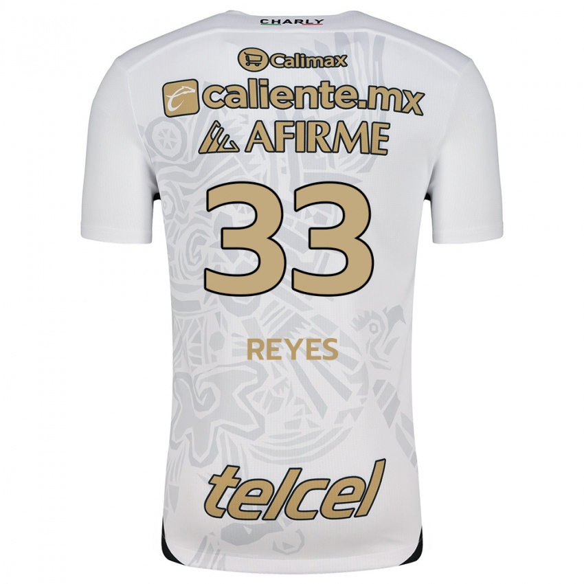 Niño Camiseta Jazmín Reyes #33 Blanco Negro 2ª Equipación 2024/25 La Camisa Argentina